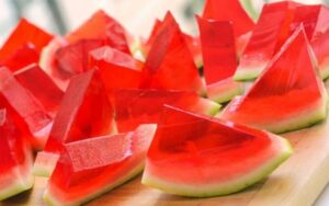 Cách cách làm thạch dưa hấu trái cây cho bé